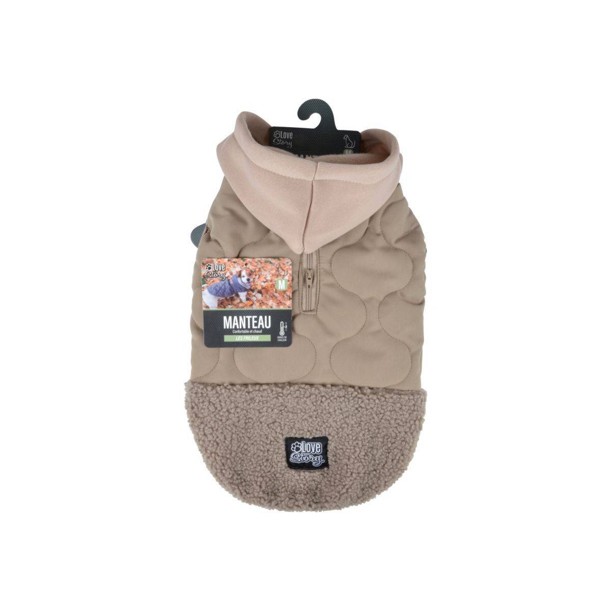 Love Story - Manteau Matelassé Pour Chien "Teddy" 35cm Beige - Image 8