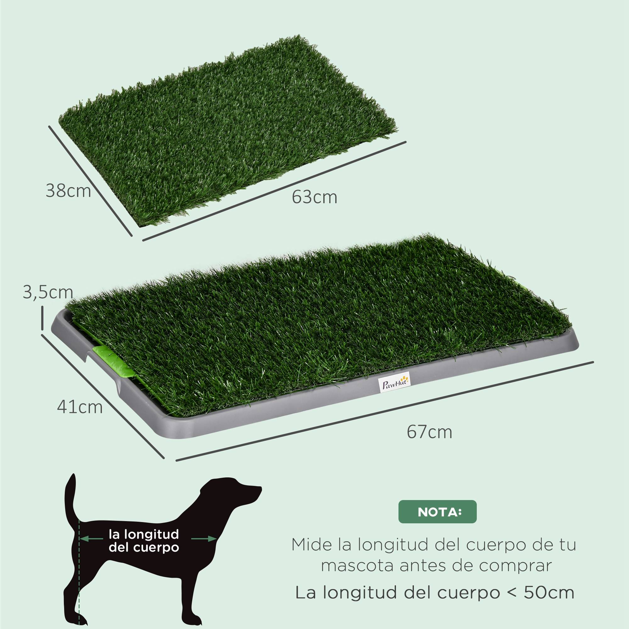 ComfortXL - Toilette chien gazon artificiel 67x41 cm vert intérieur extérieur apprentissage propreté - ComfortXL Outdoor Living - Image 5