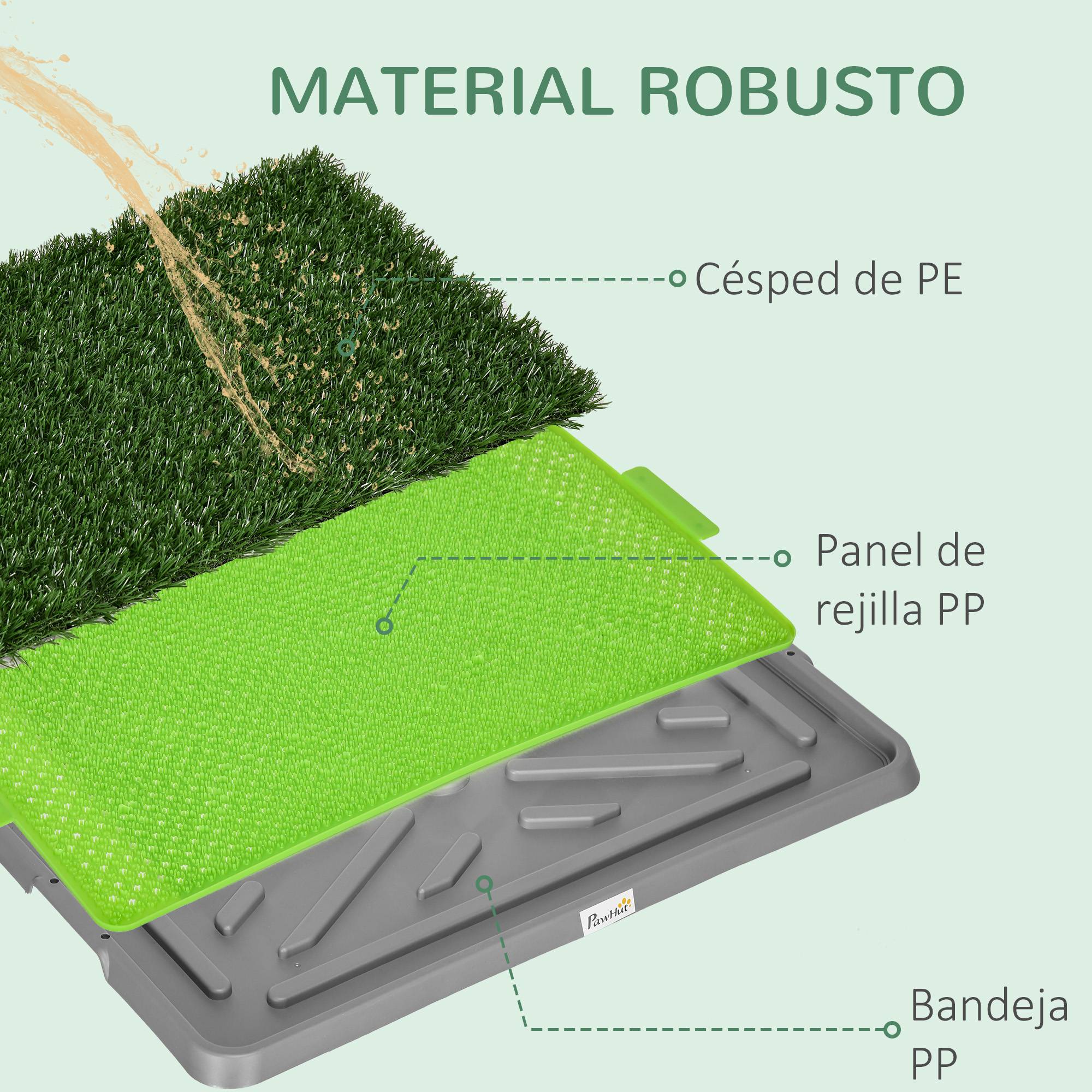 ComfortXL - Toilette chien gazon artificiel 67x41 cm vert intérieur extérieur apprentissage propreté - ComfortXL Outdoor Living - Image 7