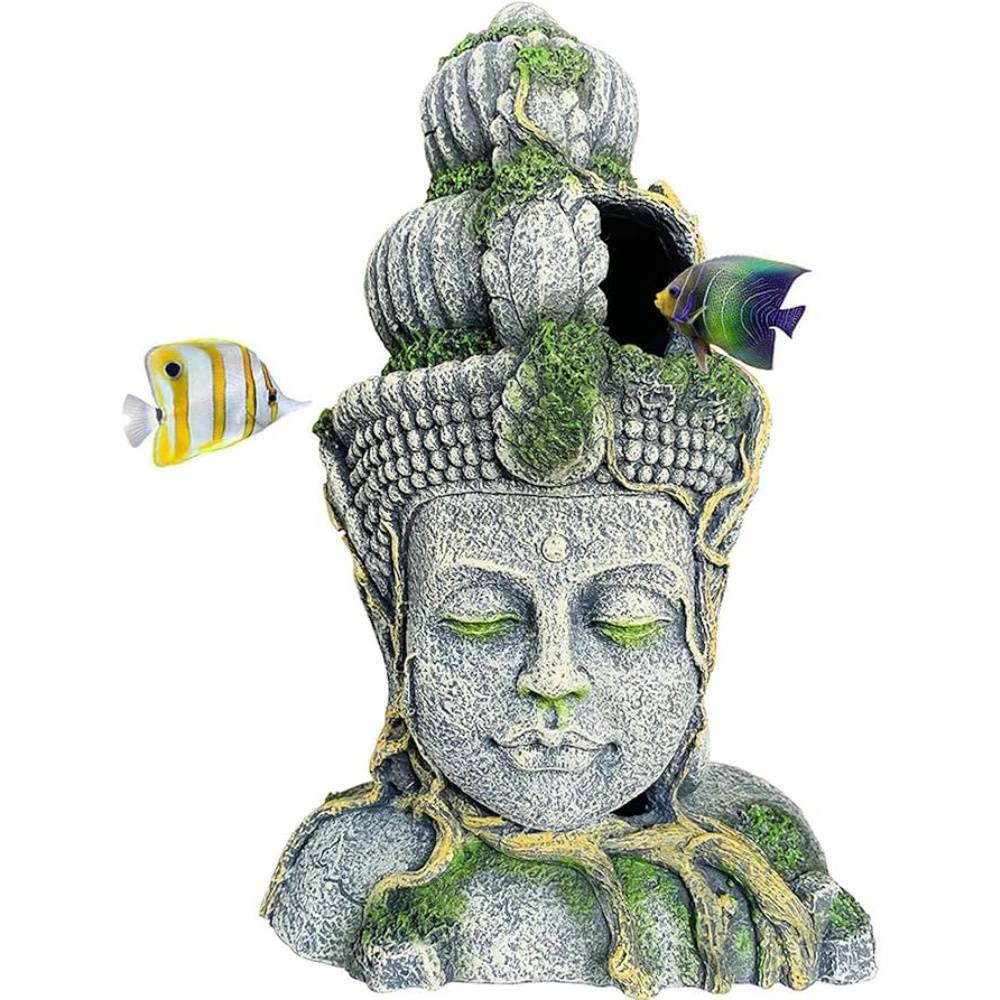 Statue Tête Bouddha Déco Aquarium - Image 1