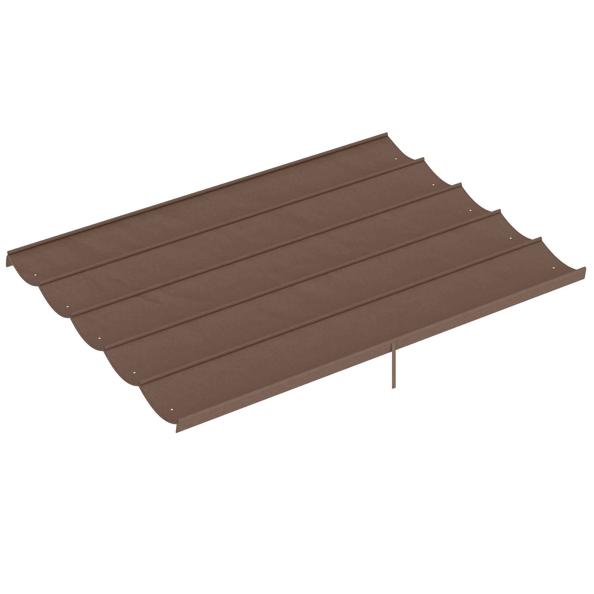 Sans Marque - Toile de toit pour pergola tonnelle rétractable de 4 x 3 m - toile uniquement 350 x 260 cm café - Image 1
