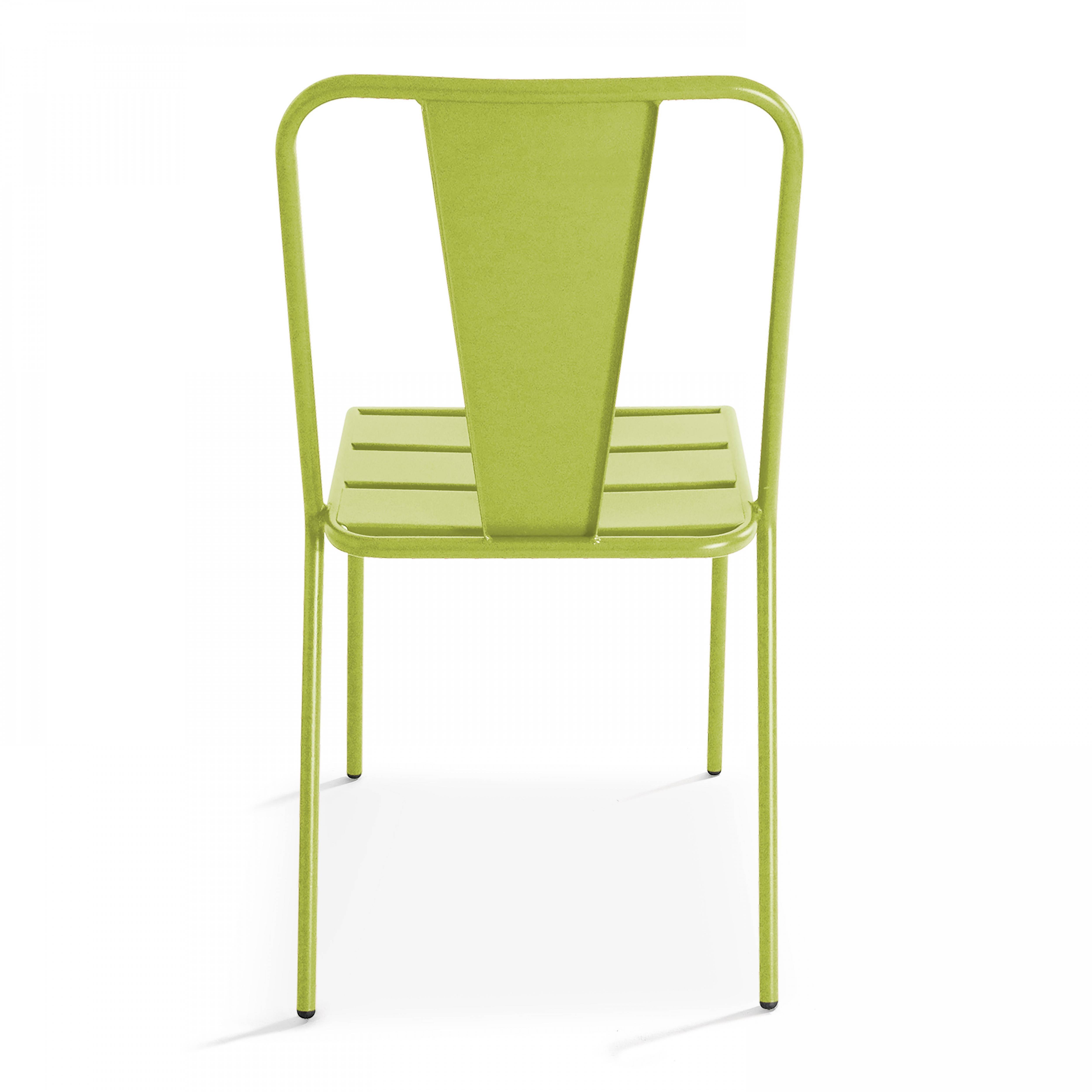 Oviala - Chaise de jardin en métal vert Dieppe - Oviala - Image 4