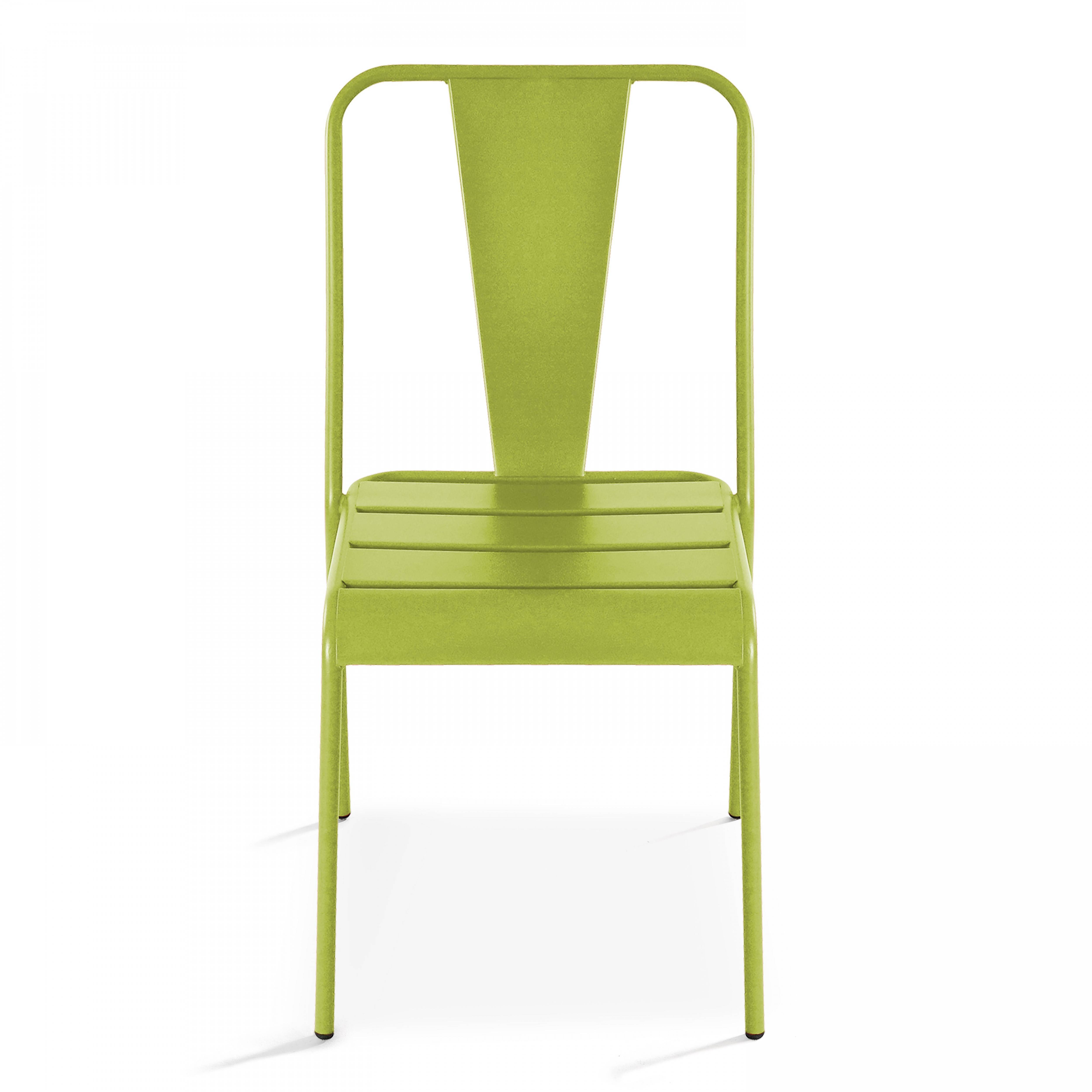 Oviala - Chaise de jardin en métal vert Dieppe - Oviala - Image 5