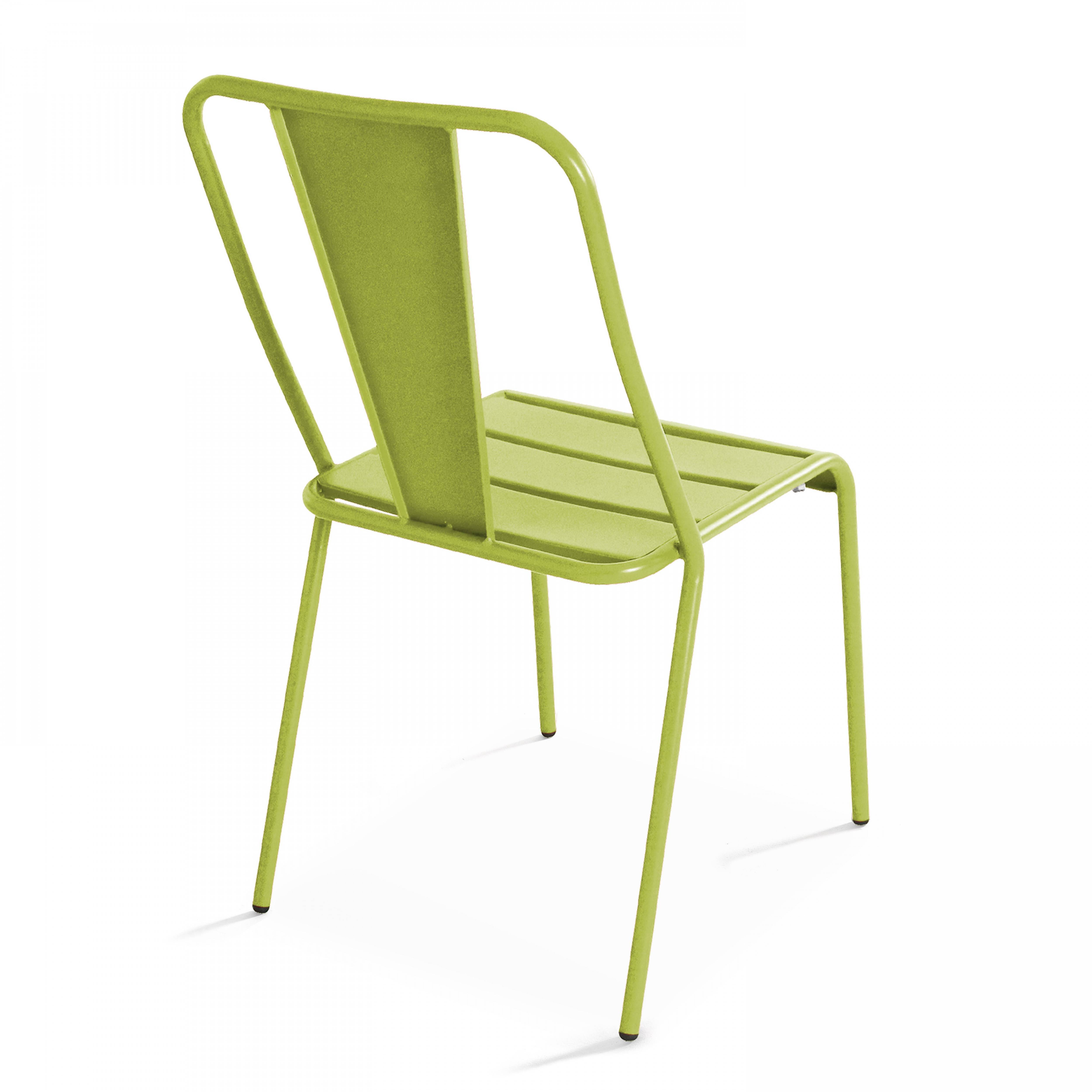 Oviala - Chaise de jardin en métal vert Dieppe - Oviala - Image 3