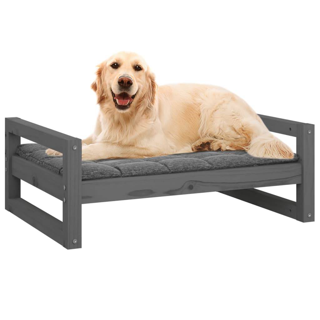 Vidaxl - Lit pour chien Gris 75,5x55,5x28 cm Bois de pin solide vidaXL 821479 - Image 5