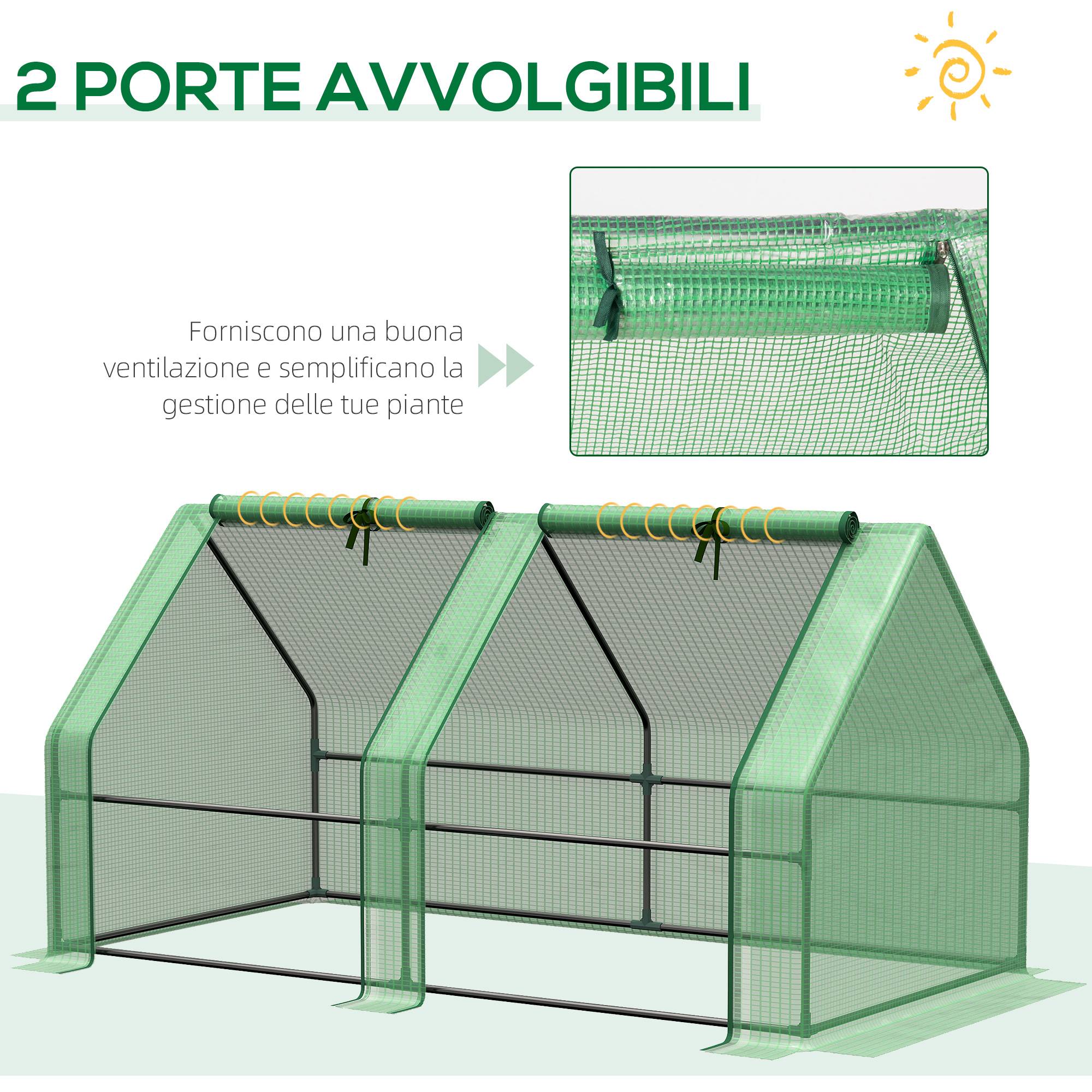 Sans Marque - Serre de jardin acier PE 180x90x90 cm serre robuste bâche renforcée culture légumes fleurs serre potagère verte jardin extérieur - Image 9