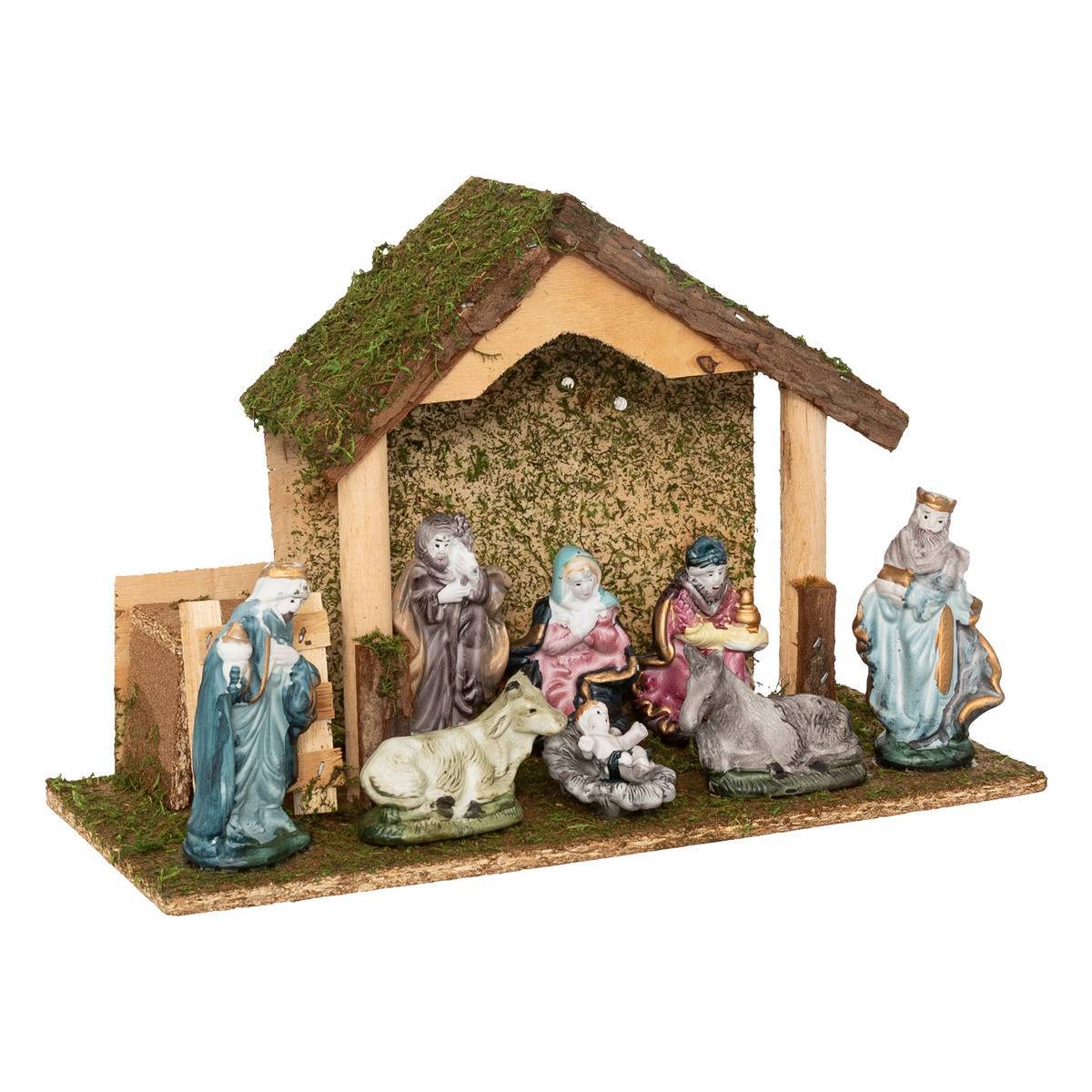 Feeric Christmas - Crèche de Noël lumineuse avec 8 santons H20cm 5 LED - Feeric Lights & Christmas - Image 1