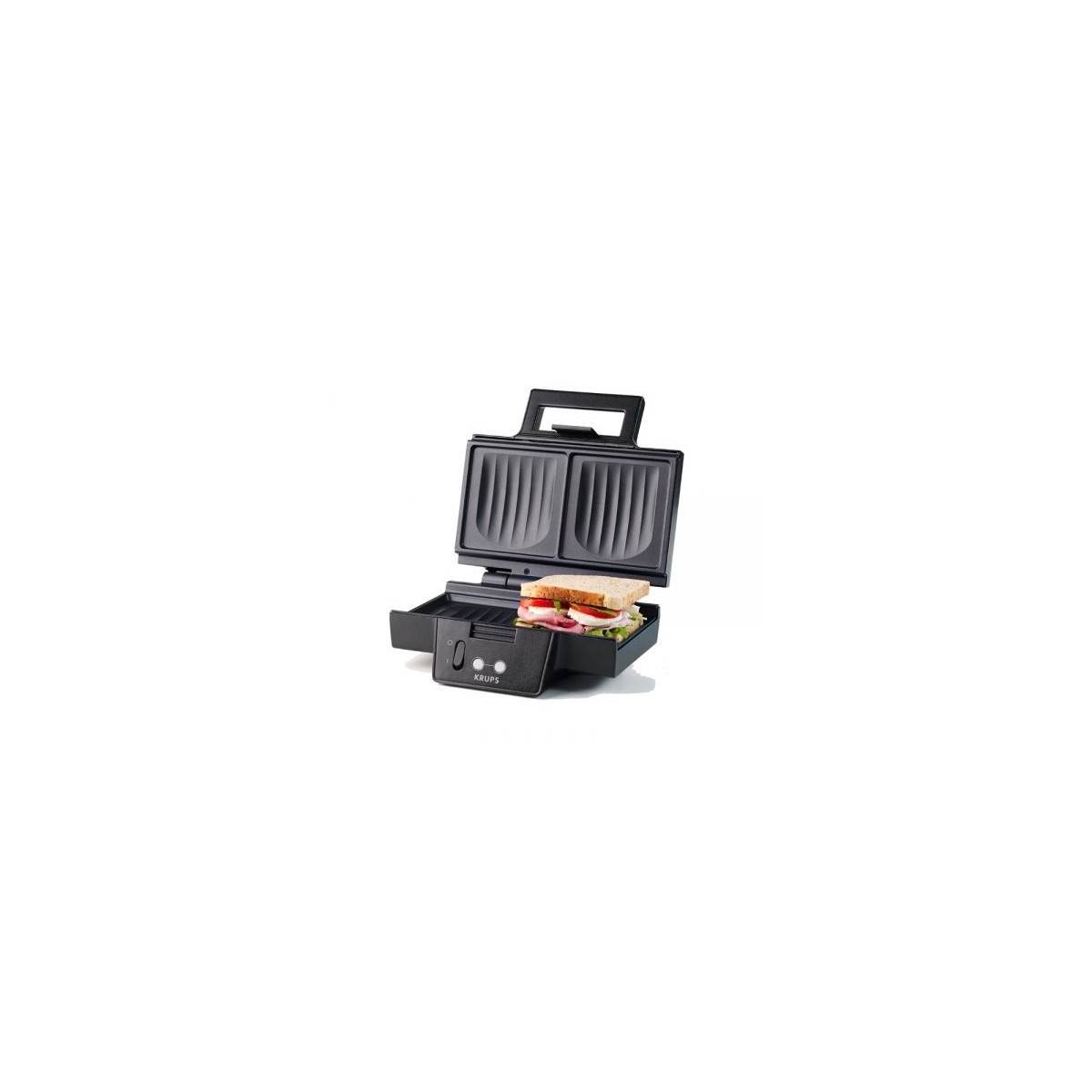 Appareil à croque monsieur KRUPS FDK452 850W 2 personnes Voyant Marche/Arrêt - Image 4