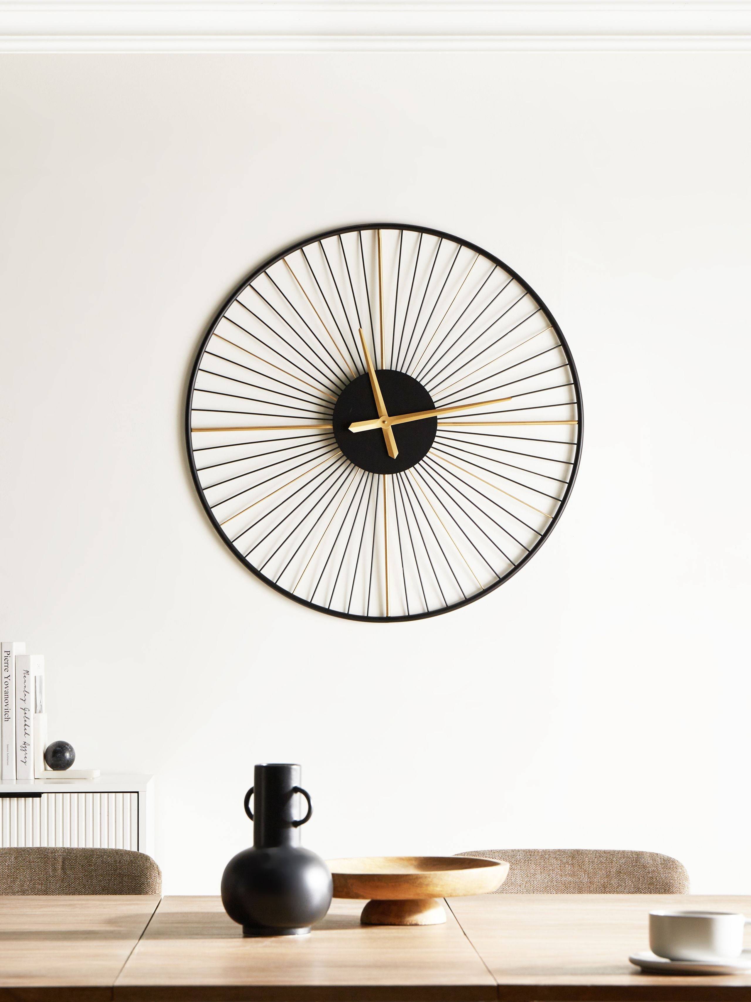 Beliani - Horloge murale Métal Noir SAZAIS - 80x4x80- Beliani - Image 1