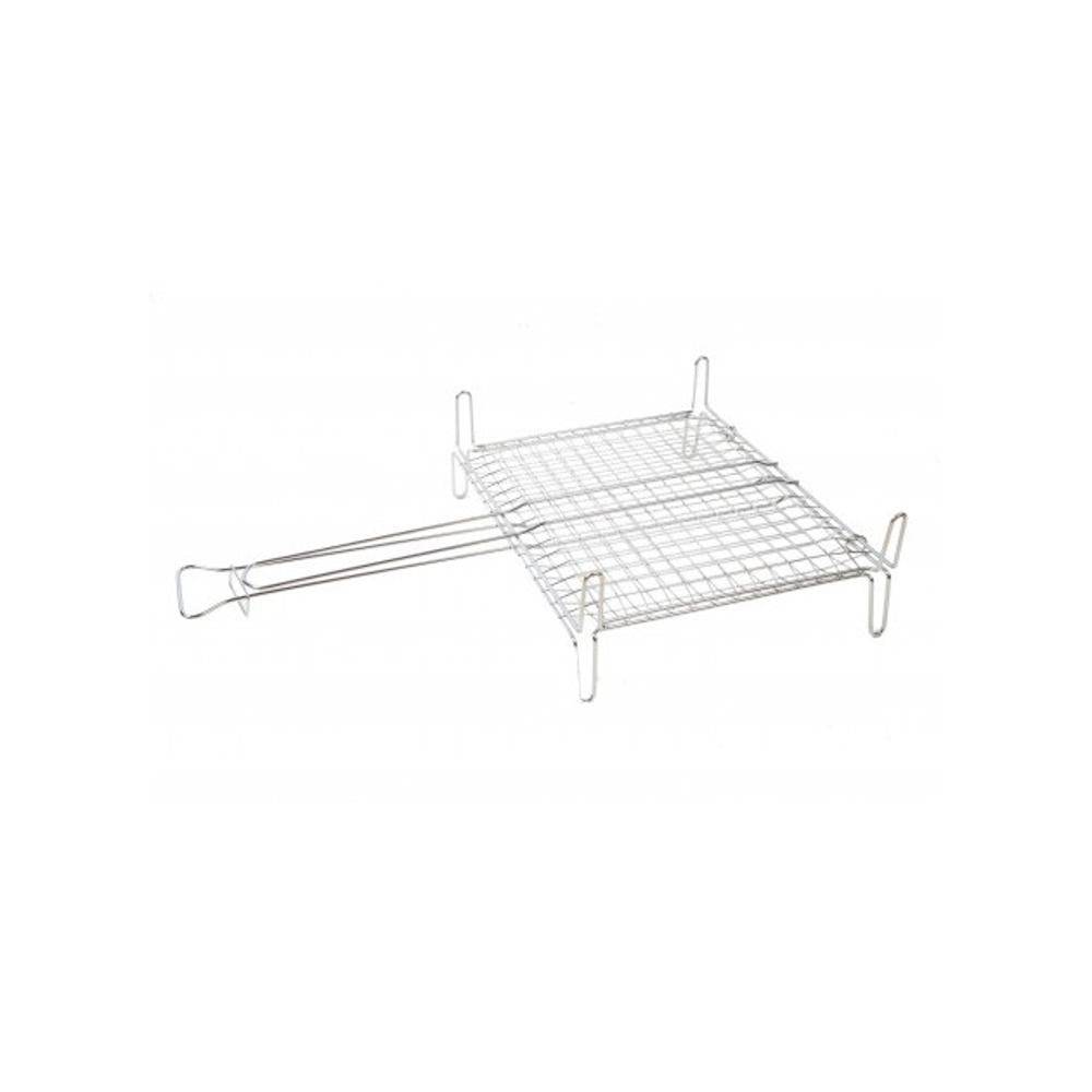 Grille de cuisson poisson barbecue 40 x 45 cm inox - Image 2