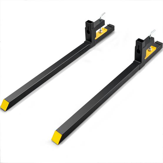 VEVOR Pinces fourches palette 1490x70x230 mm, charge 907 kg, lame 109 cm. Pour chargeur tracteur. - Image 1