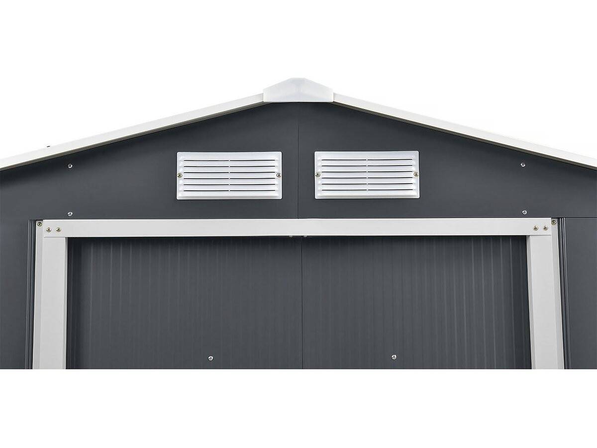 Abri De Jardin En Métal "vegas" 5.29 M² Avec Gouttière - Gris -habitat Et Jardin - Image 5