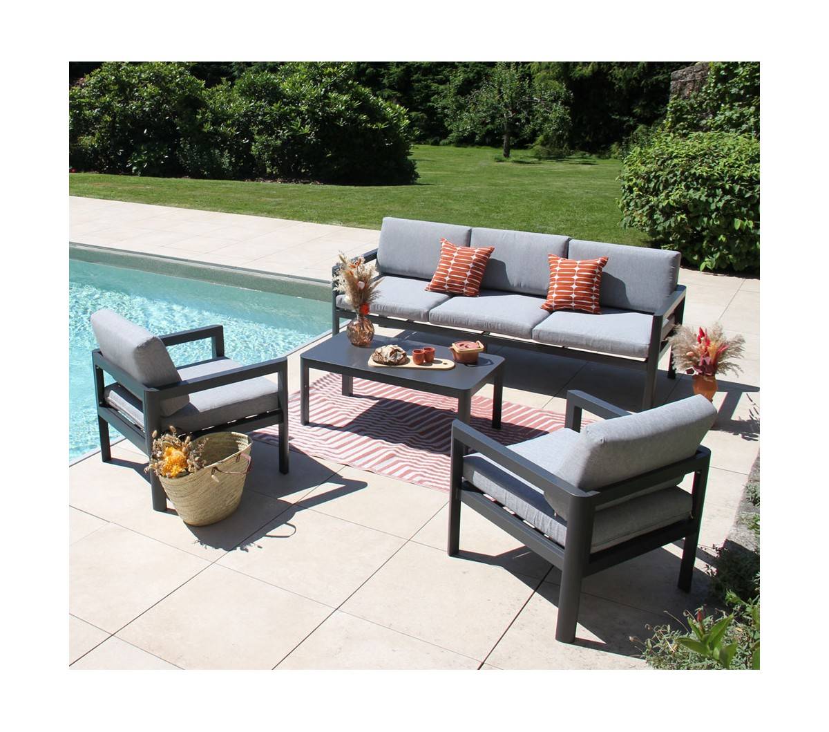 Salon de jardin  en aluminium  5 places  SEATTLE - Image 1