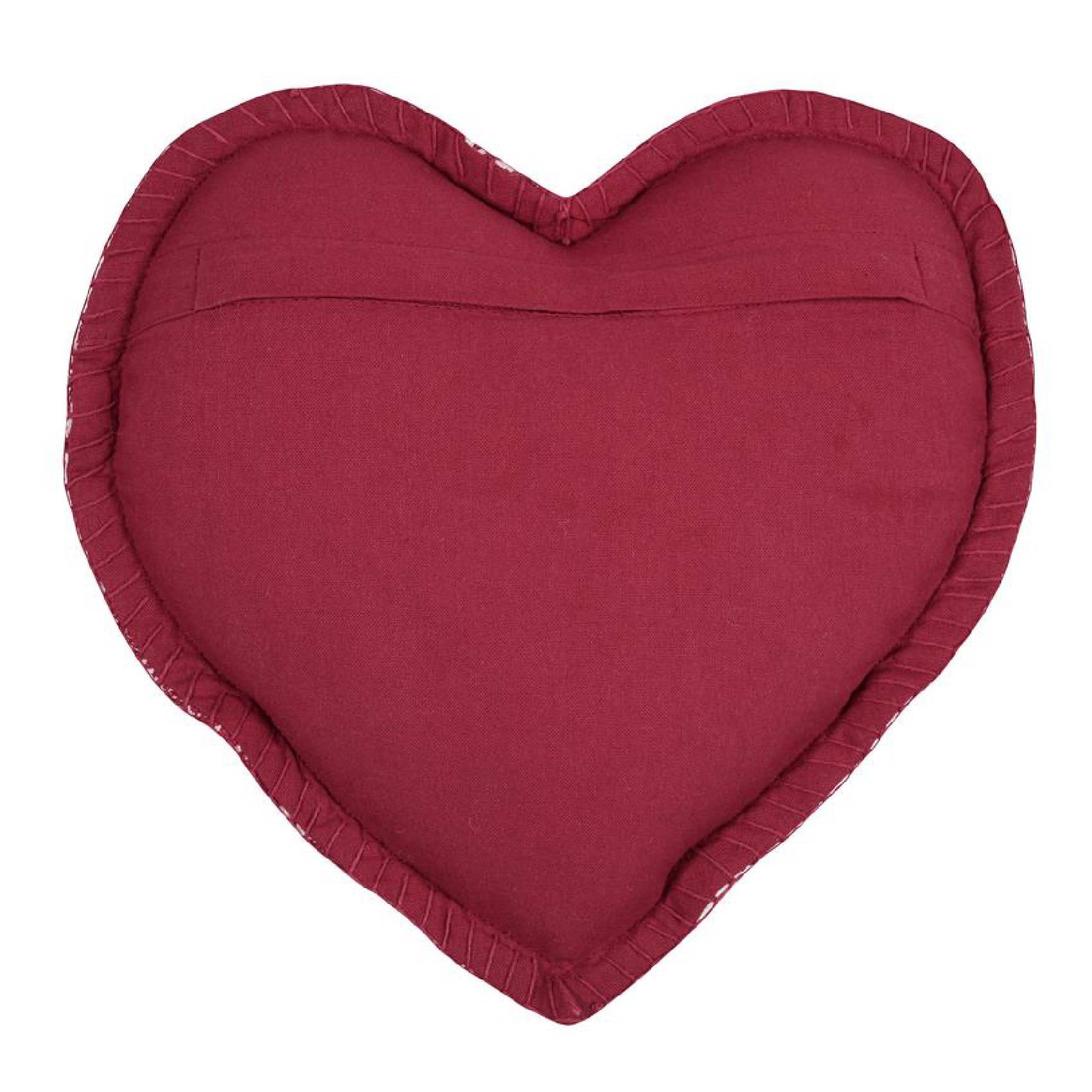 Lovely Casa - Coussin coeur esprit chalet traditionnel - LOVELY CASA - Coton - Rouge - Image 3