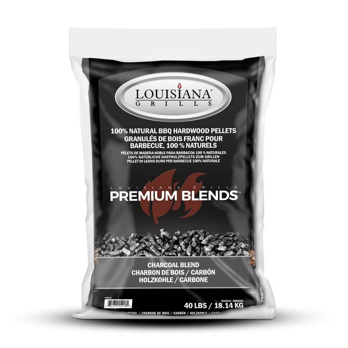 Sac de pellets alimentaire 18 kg granulés Saveur charbon Louisiana Grills - Image 1