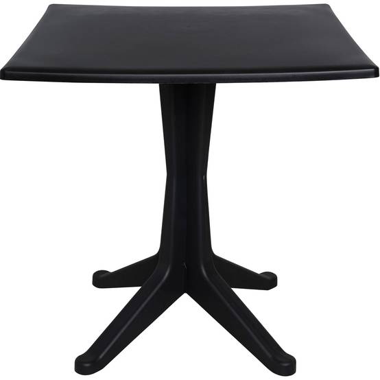 Dmora - Table d'extérieur Trani, Étagère carrée fixe, Table de jardin polyvalente, 100% Made in Italy, 70x70h72 cm, Anthracite - Dmora - Image 5