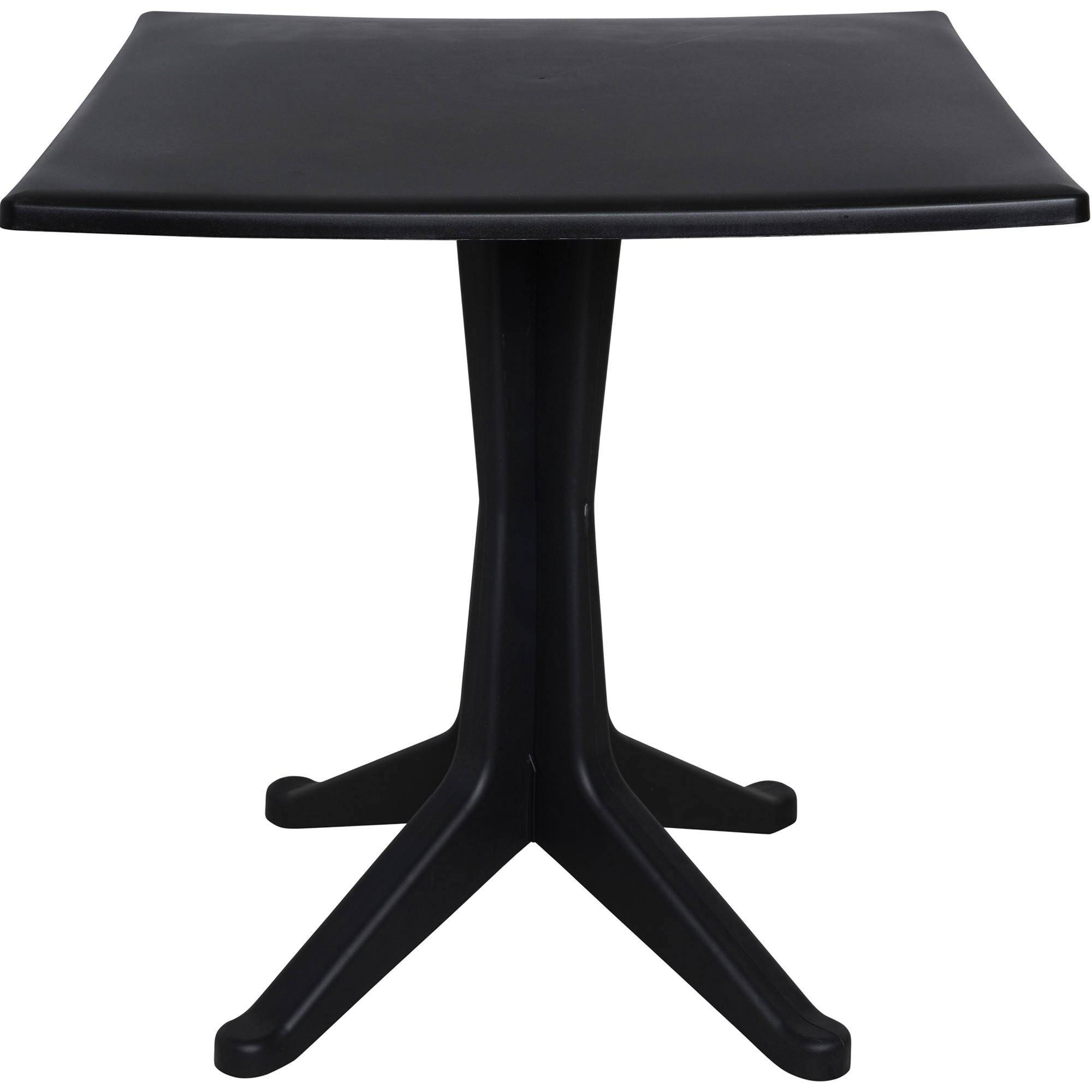 Dmora - Table d'extérieur Trani, Étagère carrée fixe, Table de jardin polyvalente, 100% Made in Italy, 70x70h72 cm, Anthracite - Dmora - Image 5