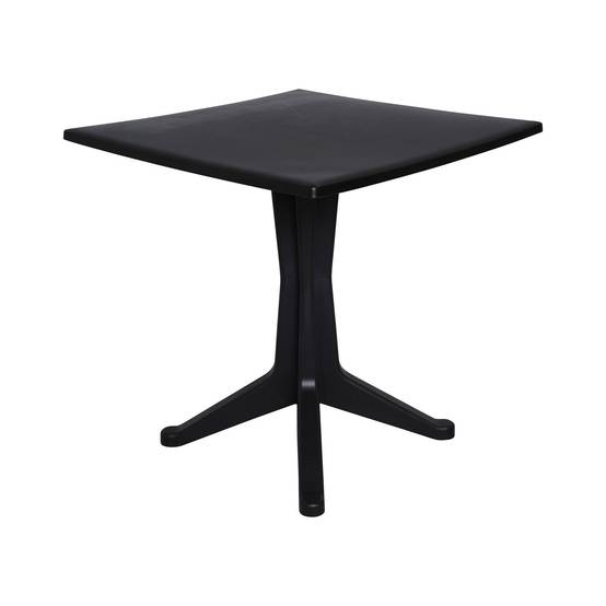 Dmora - Table d'extérieur Trani, Étagère carrée fixe, Table de jardin polyvalente, 100% Made in Italy, 70x70h72 cm, Anthracite - Dmora - Image 1