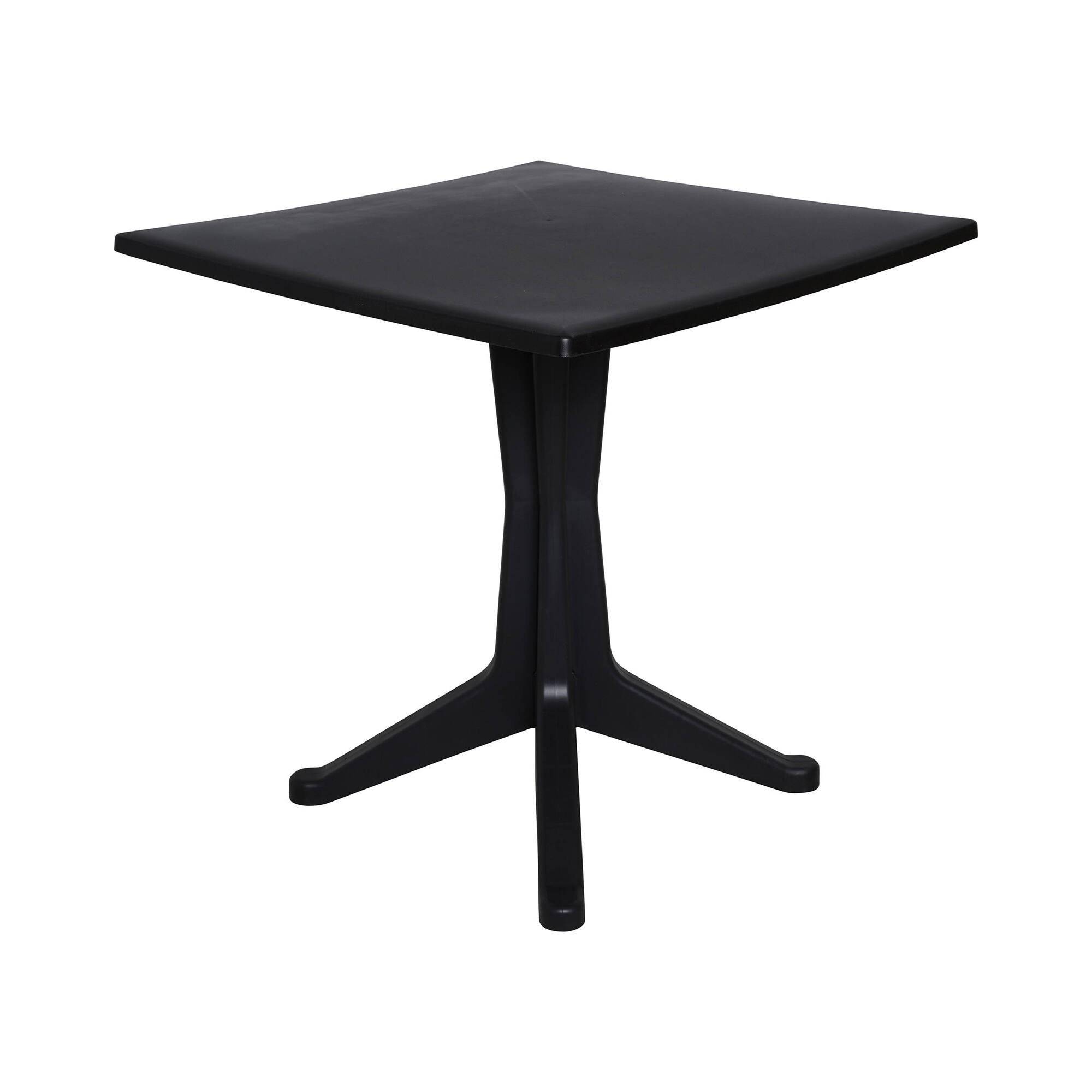 Dmora - Table d'extérieur Trani, Étagère carrée fixe, Table de jardin polyvalente, 100% Made in Italy, 70x70h72 cm, Anthracite - Dmora - Image 1