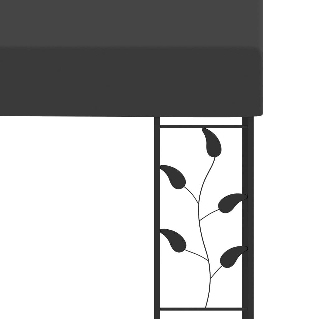 Pergola Adossée Acier et Tissu Polyester Protection UV pour Jardin Anthracite 3x3 m – ComfortXL Outdoor Living - Image 5