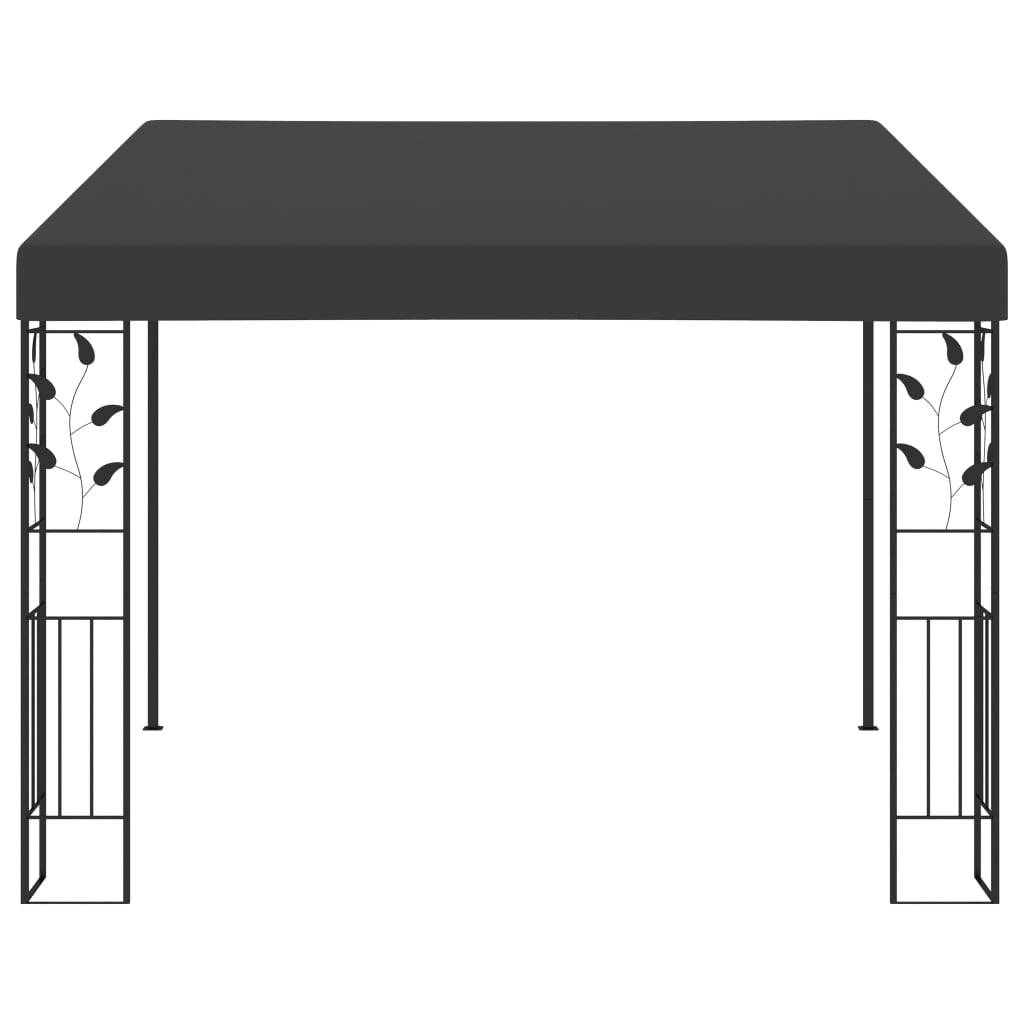 Pergola Adossée Acier et Tissu Polyester Protection UV pour Jardin Anthracite 3x3 m – ComfortXL Outdoor Living - Image 2