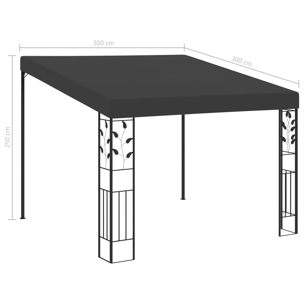 Pergola Adossée Acier et Tissu Polyester Protection UV pour Jardin Anthracite 3x3 m – ComfortXL Outdoor Living - Image 6