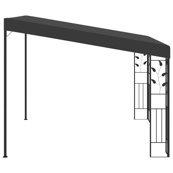 Pergola Adossée Acier et Tissu Polyester Protection UV pour Jardin Anthracite 3x3 m – ComfortXL Outdoor Living - Image 4