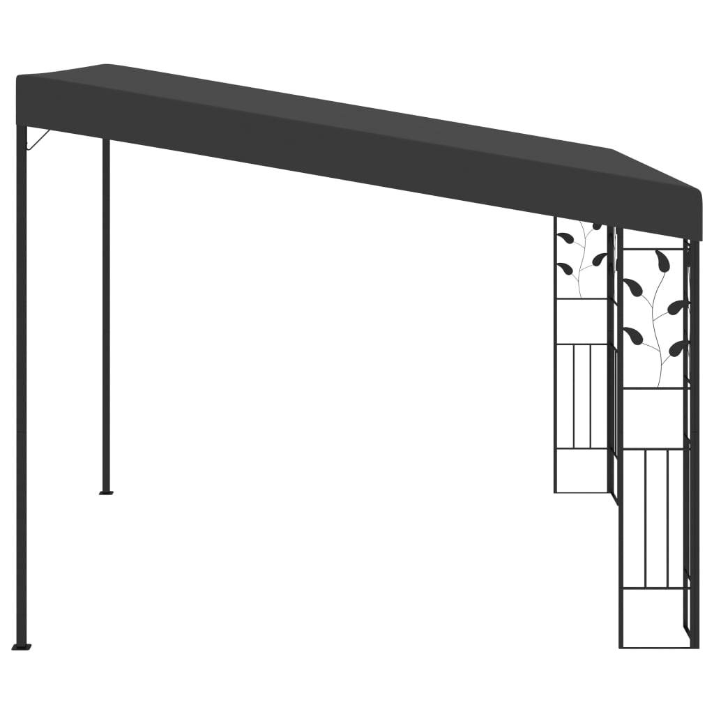 Pergola Adossée Acier et Tissu Polyester Protection UV pour Jardin Anthracite 3x3 m – ComfortXL Outdoor Living - Image 4