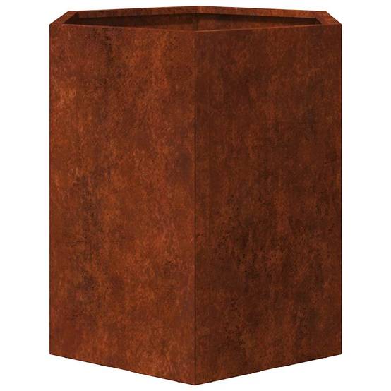 Jardinières hexagonales acier patinable 46 x 40 x 45 cm (2 pcs) - PANGIVO - Image 9