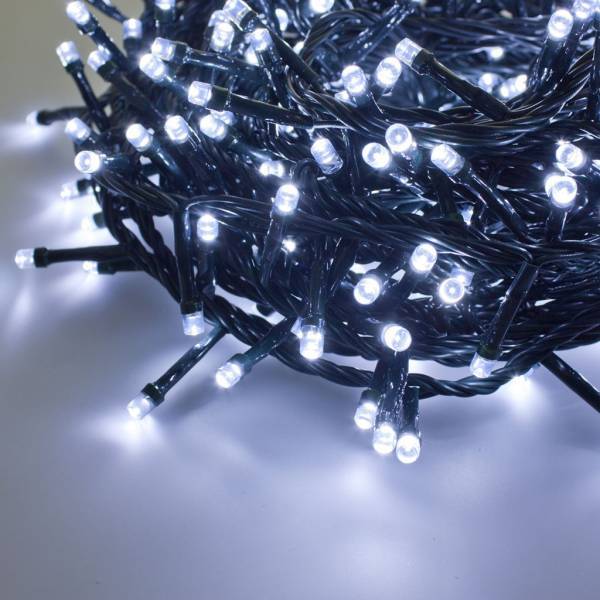 Lotti - Guirlande led blanc froid 60,5M 1500 LED 8 modes d'animation mémoire timer câble vert Lotti - Image 7