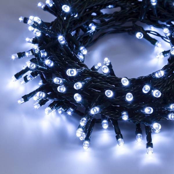 Lotti - Guirlande led blanc froid 60,5M 1500 LED 8 modes d'animation mémoire timer câble vert Lotti - Image 3