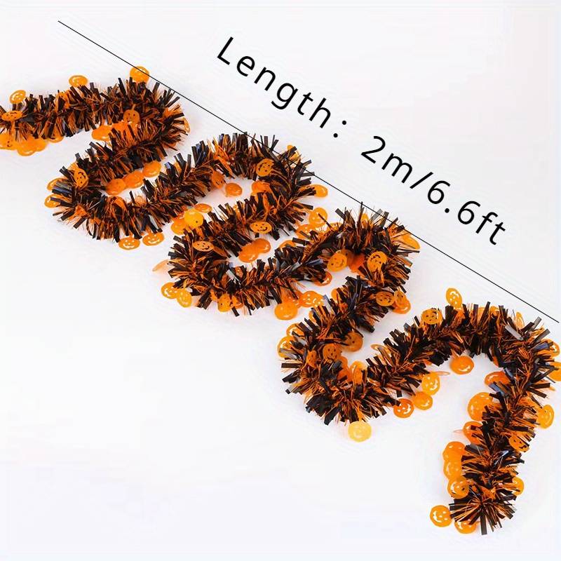 8 rubans décoratifs citrouilles d'Halloween, guirlandes scintillantes, idéales pour les décorations murales et les sapins de Noël. - Image 9