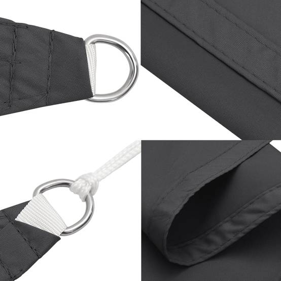Voile de parasol tissu oxford rectangulaire anthracite 4 x 6 cm - PANGIVO - Image 7