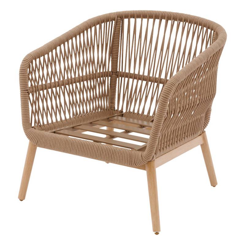 Hesperide - Salon de jardin "Orissa" Taupe 5 places en polyester et acier - Hespéride - Image 7