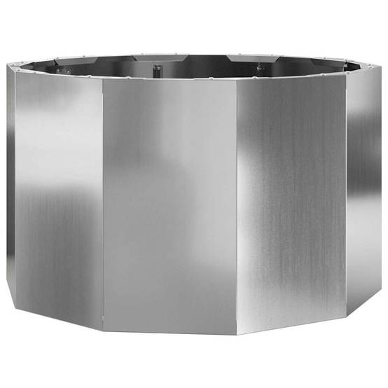 Jardinière Acier galvanisé Argent 60 x 60 x 35 cm - PANGIVO - Image 2