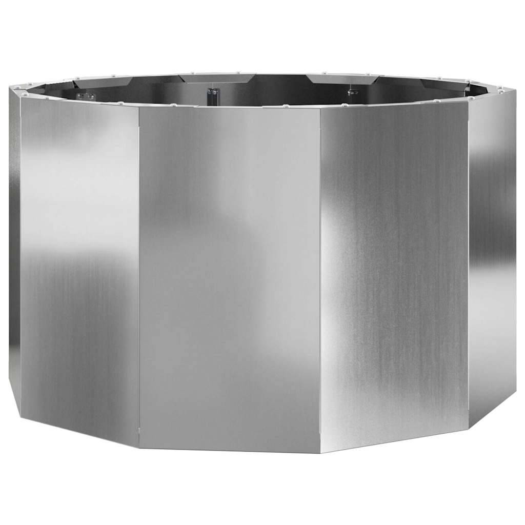 Jardinière Acier galvanisé Argent 60 x 60 x 35 cm - PANGIVO - Image 2