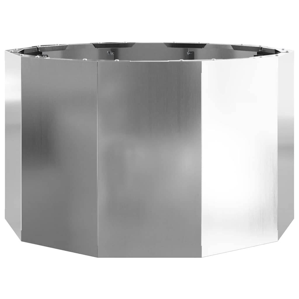 Jardinière Acier galvanisé Argent 60 x 60 x 35 cm - PANGIVO - Image 5