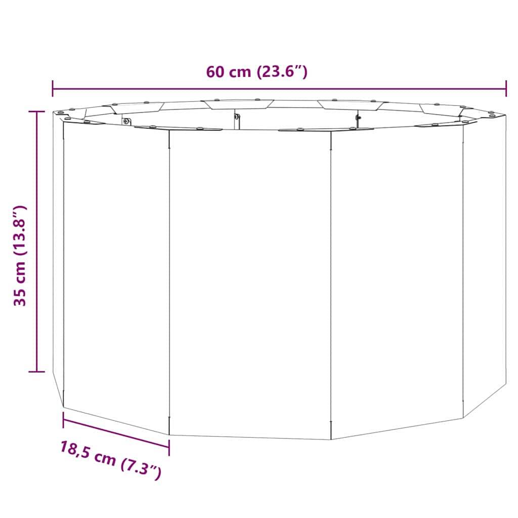 Jardinière Acier galvanisé Argent 60 x 60 x 35 cm - PANGIVO - Image 8