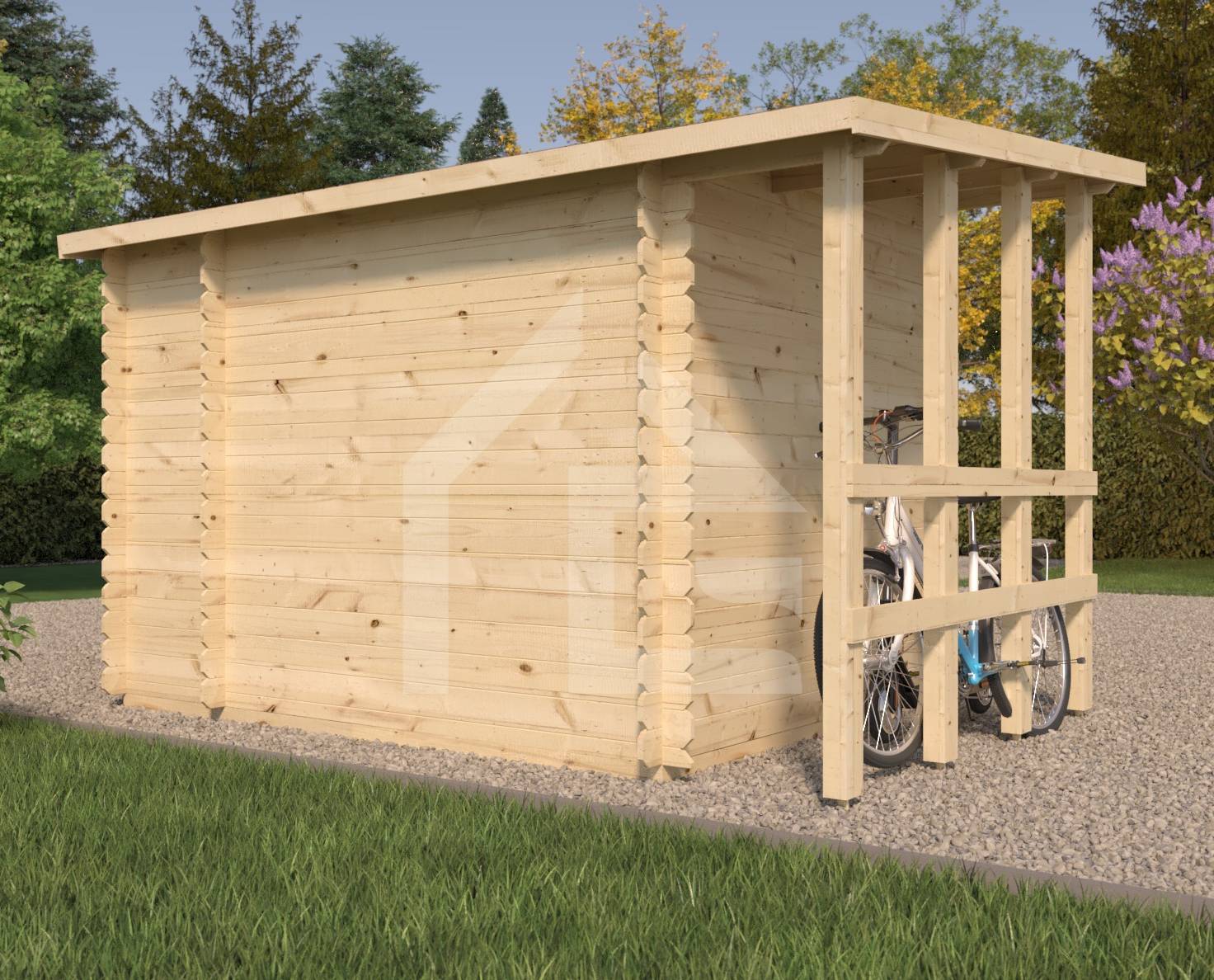 Eden Partenaire Jardin - Abri de jardin en bois mono pente de 4.9m². Madriers de 19mm - Image 4