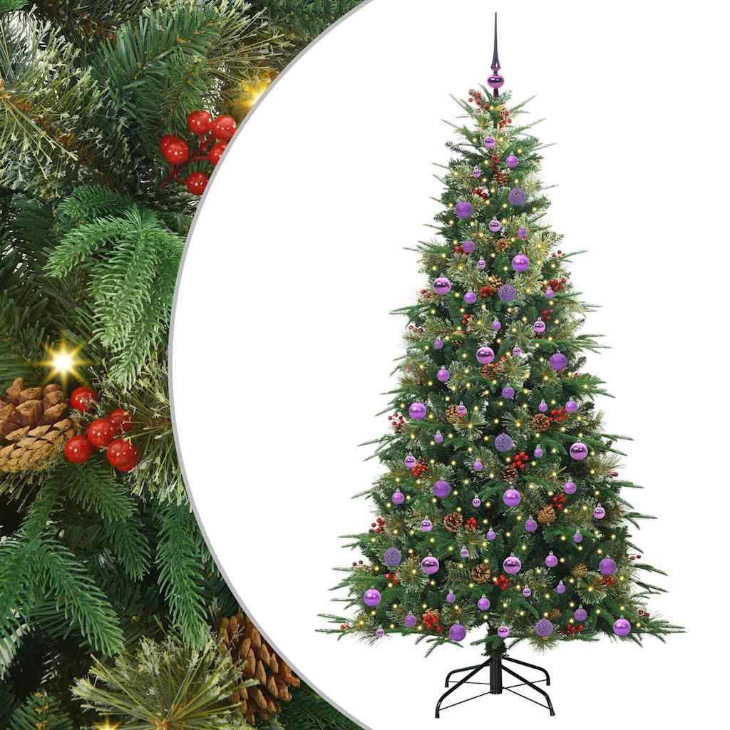 Sapin de Noël | Arbre de Noël Artificiel à Branches Articulées Vert 210 cm Maison Chic - Image 1