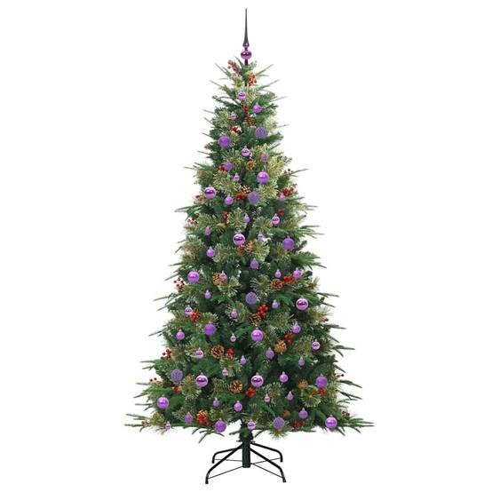 Sapin de Noël | Arbre de Noël Artificiel à Branches Articulées Vert 210 cm Maison Chic - Image 4