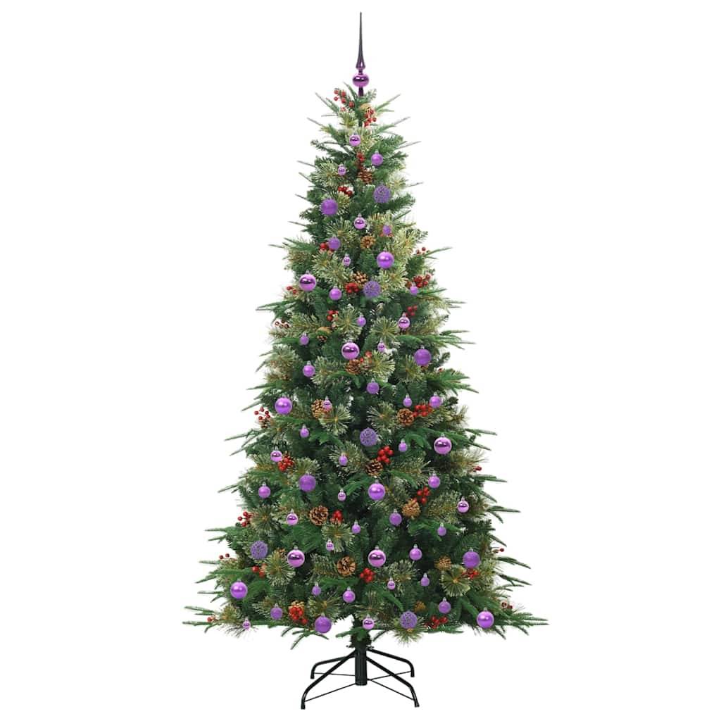 Sapin de Noël | Arbre de Noël Artificiel à Branches Articulées Vert 210 cm Maison Chic - Image 4