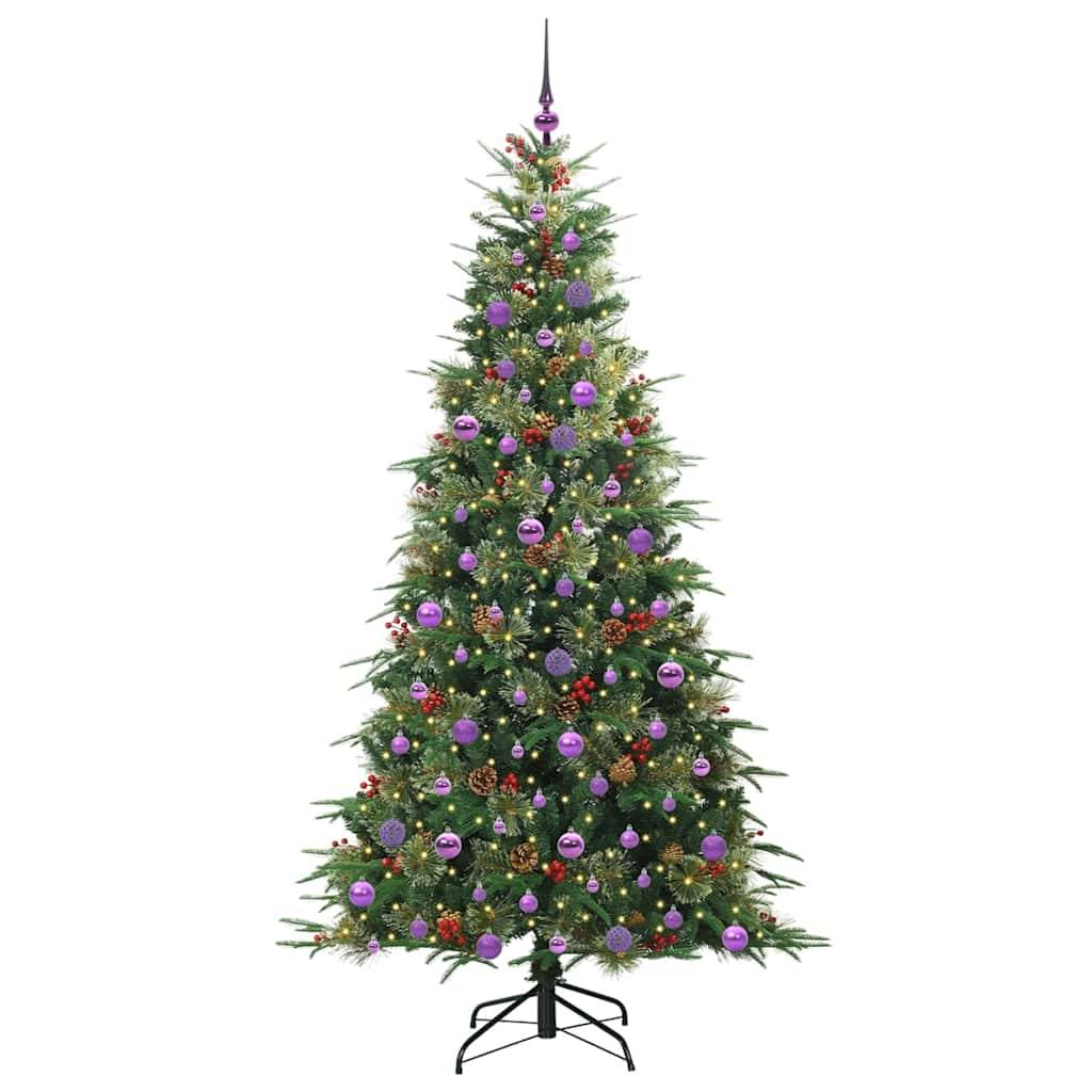 Sapin de Noël | Arbre de Noël Artificiel à Branches Articulées Vert 210 cm Maison Chic - Image 3