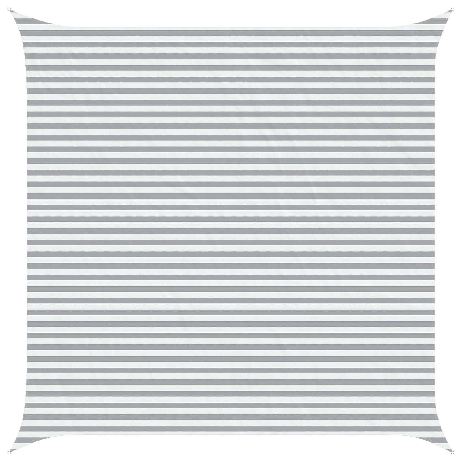 PANGIVO - Voile d'ombrage polyester gris clair et blanc 500 x 500 cm - PANGIVO