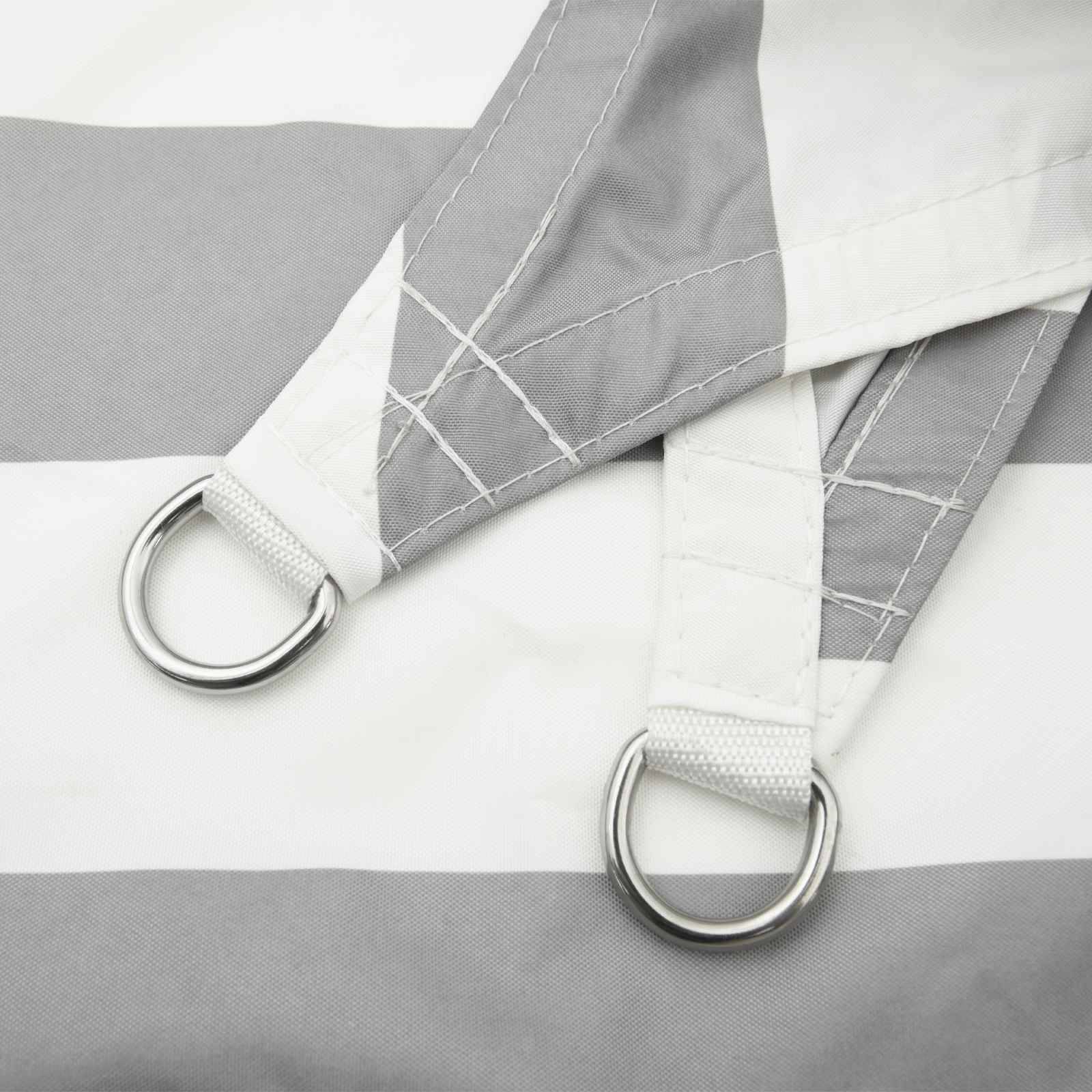 Voile d'ombrage polyester gris clair et blanc 500 x 500 cm - PANGIVO - Image 4