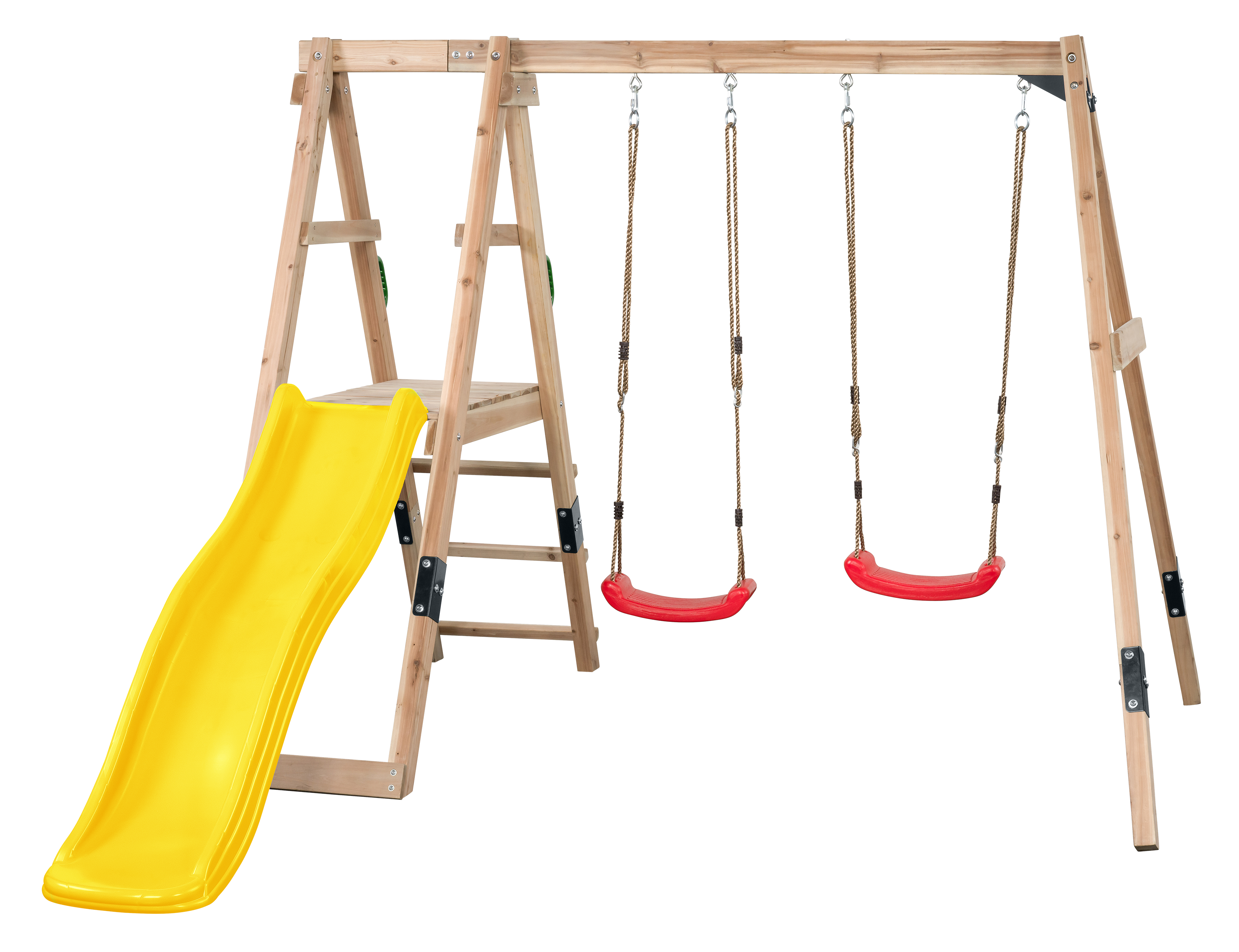 Aire de jeux Balançoire pour enfants Swing King Ava avec toboggan
