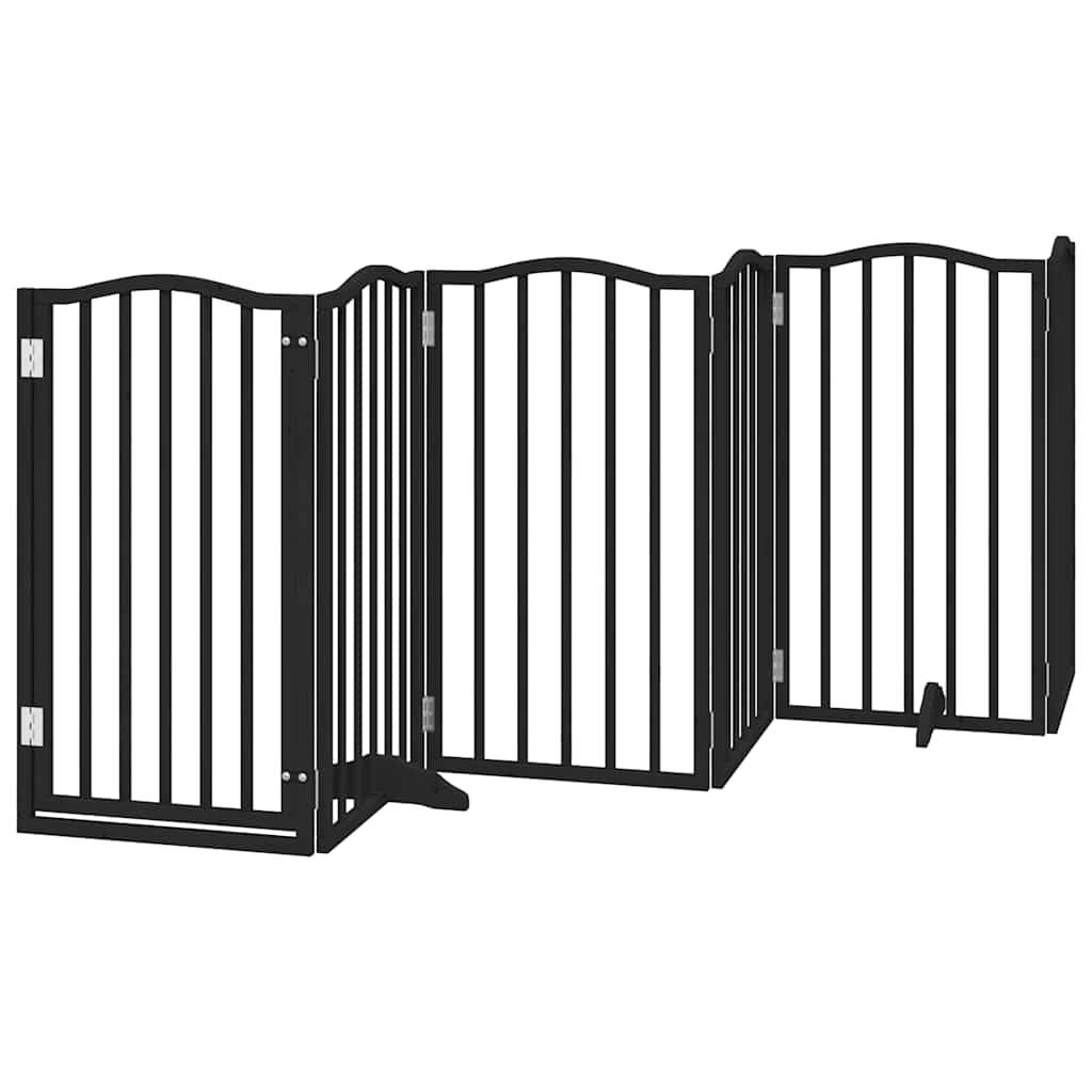 Barrière pour chien bois de peuplier noir 750 x 30 x 90 cm - PANGIVO - Image 4