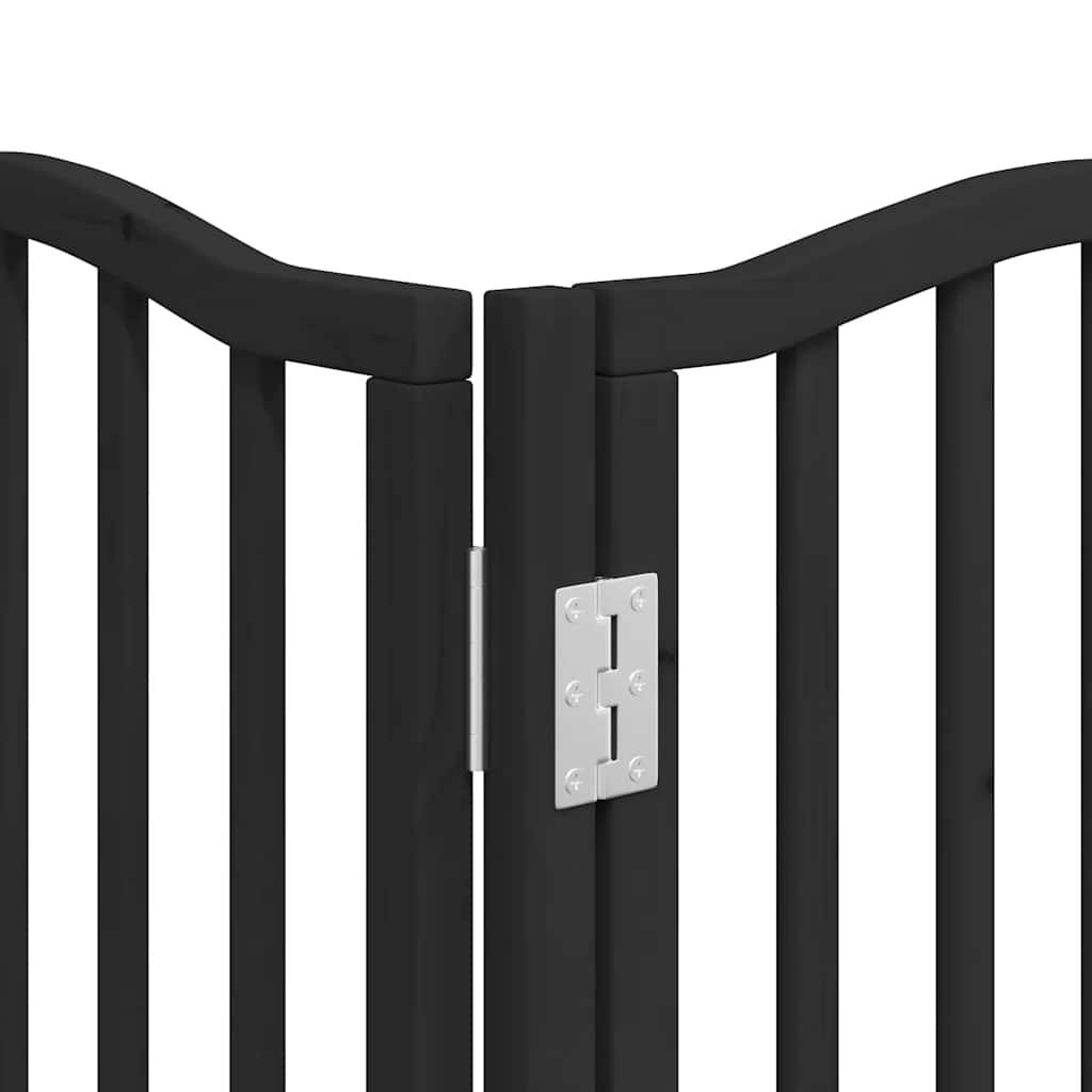 Barrière pour chien bois de peuplier noir 750 x 30 x 90 cm - PANGIVO - Image 10