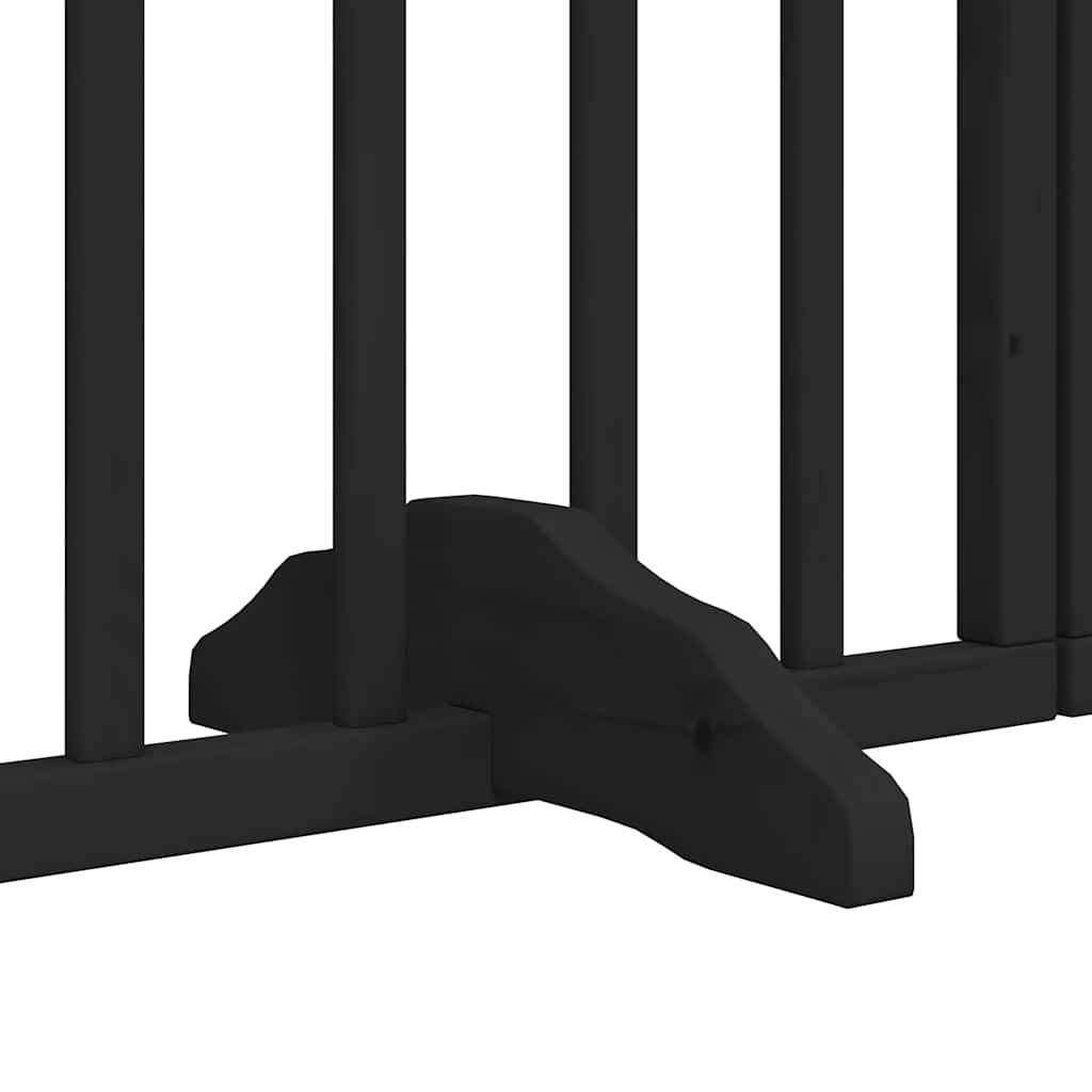 Barrière pour chien bois de peuplier noir 750 x 30 x 90 cm - PANGIVO - Image 8