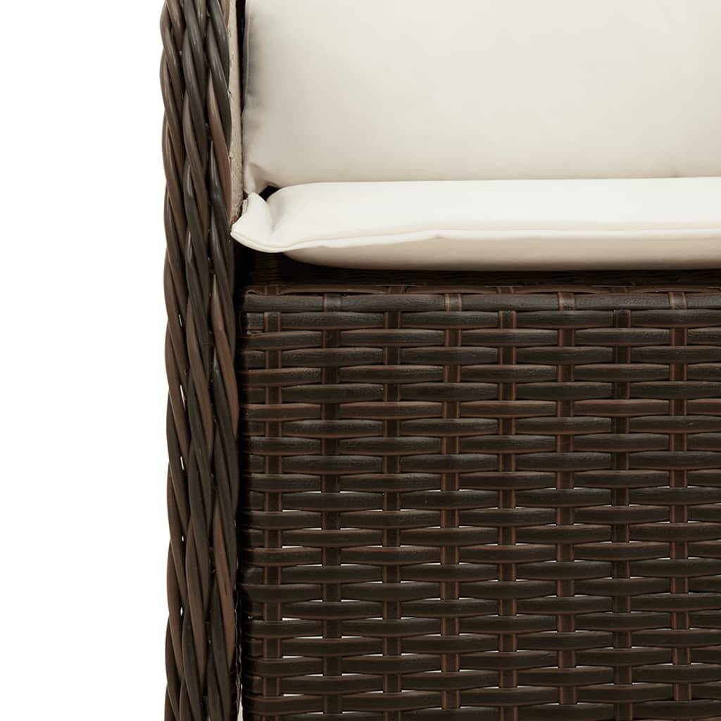 ComfortXL - Petit Salon de Jardin 2 Personnes Résine Tressée Marron pour Balcon avec Table Carrée – ComfortXL Outdoor Living - Image 5